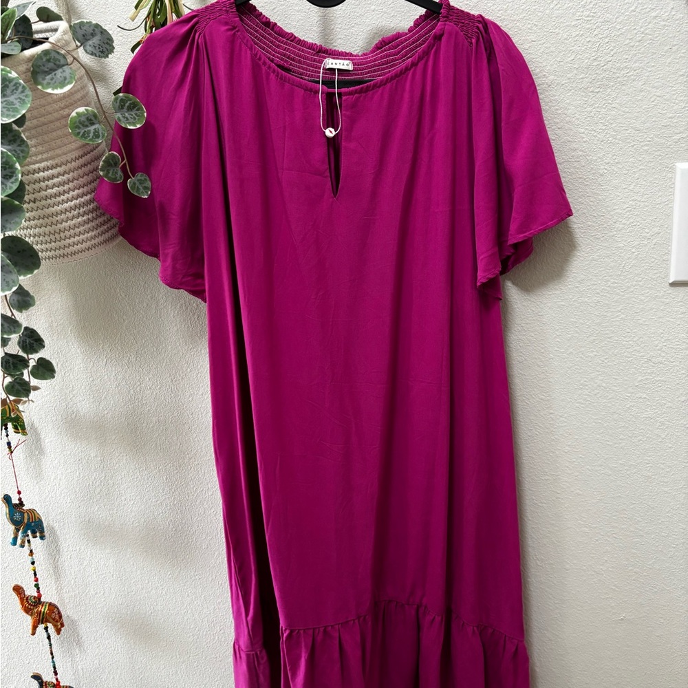 Elegant Magenta Mini Dress